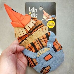 NWT Thrills & Chills Reptile Scarecrow Halloween Costume Bearded Dragon Dress Up